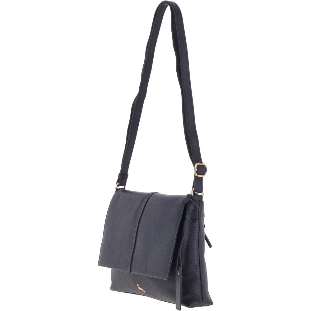 Medium Leather Shoulder Bag  Navy: 62551